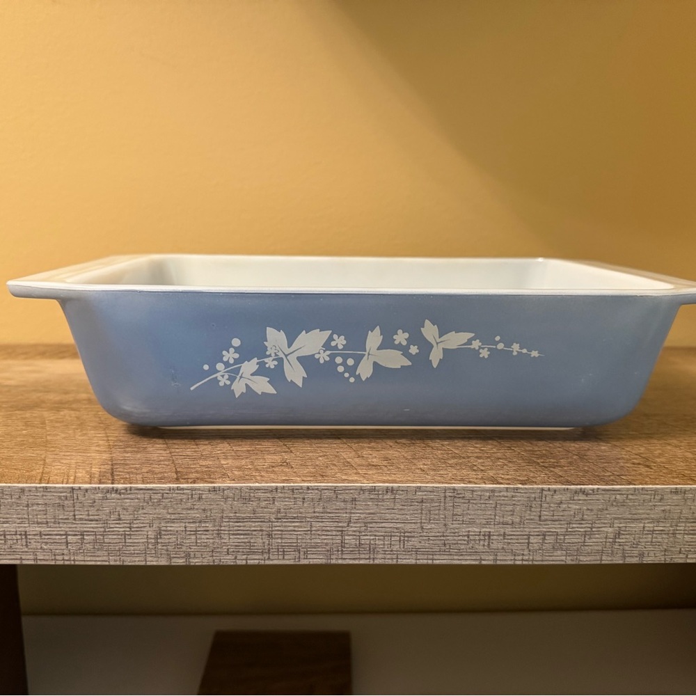 JAJ Pyrex Hawthorn Azure Blue Deep Oblong Casserole